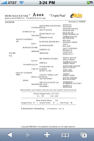 iPhones allow you to view pedigree